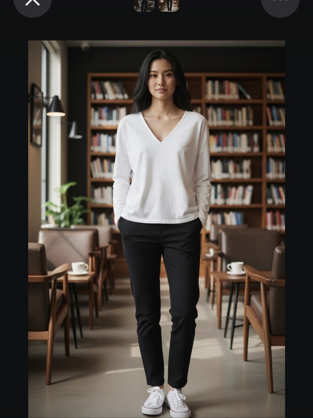 a new day V-Neck Long Sleeve T-Shirt Women's NWT Lightweight Cotton Blend Med